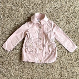 Carter's Light Pink Lightweight Cotton Button Collared Jacket Girls Size 4